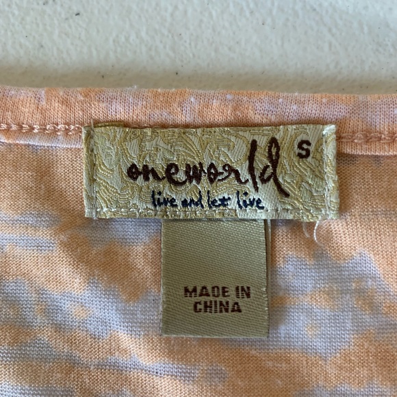 One World Live and Let Live Burn Out Bling Tee - Picture 7 of 9